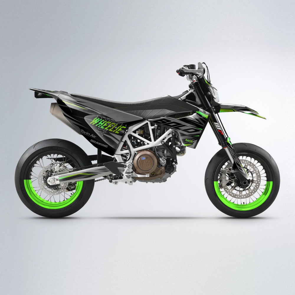 RETAIN Husqvarna 701 supermoto graphics kit in Green