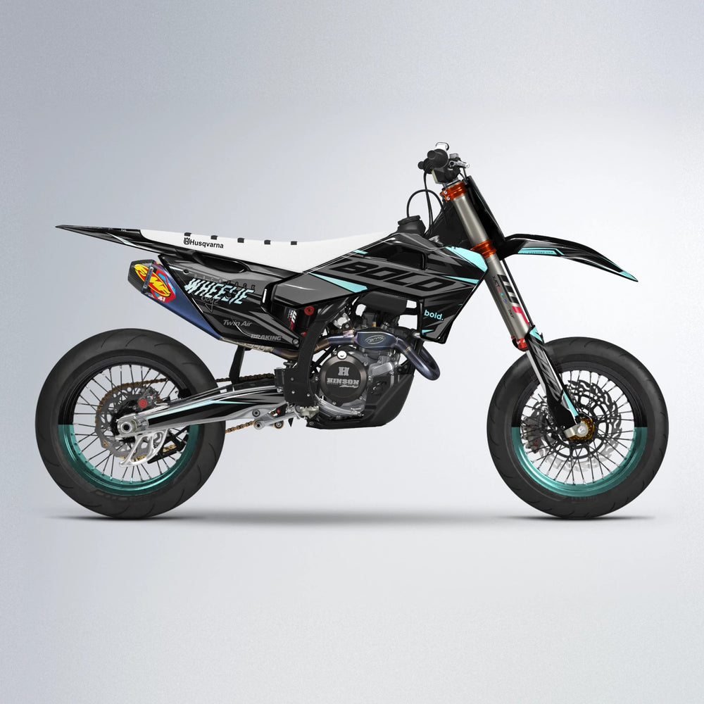 RETAIN Husqvarna FE/TE supermoto graphics kit in Mint
