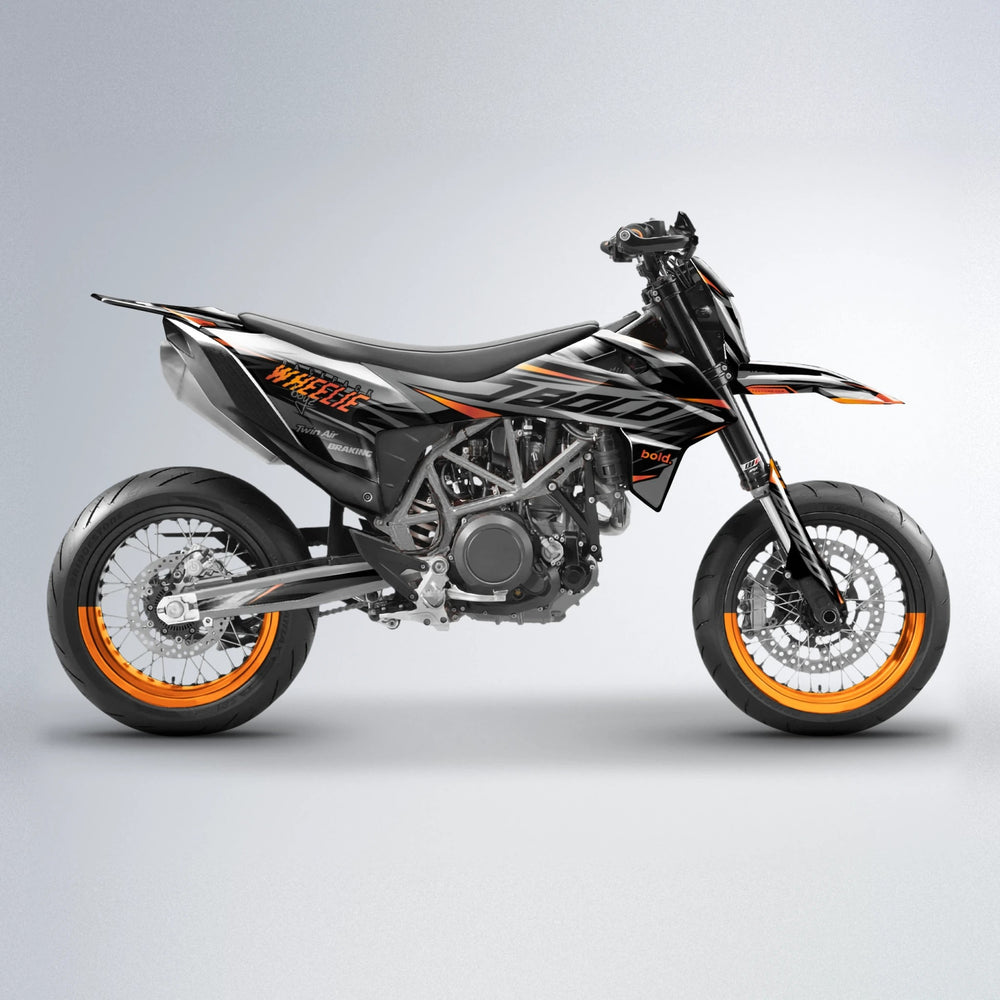 RETAIN KTM SMC 690 supermoto graphics kit in Orange