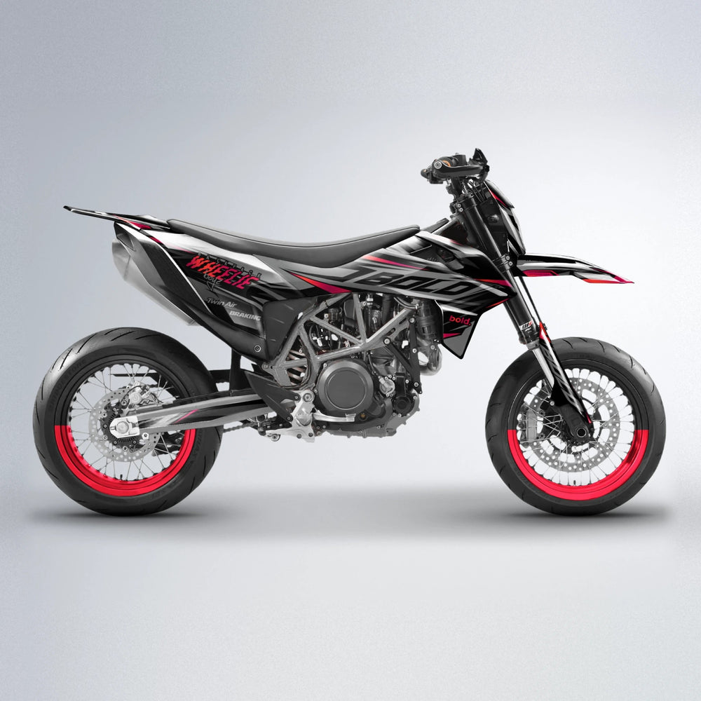 RETAIN KTM SMC 690 supermoto graphics kit in Red