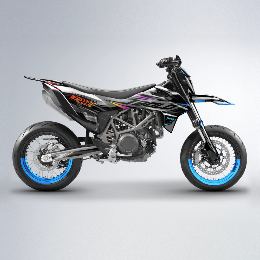 RETAIN KTM SMC 690 supermoto graphics kit in Sunset Fade