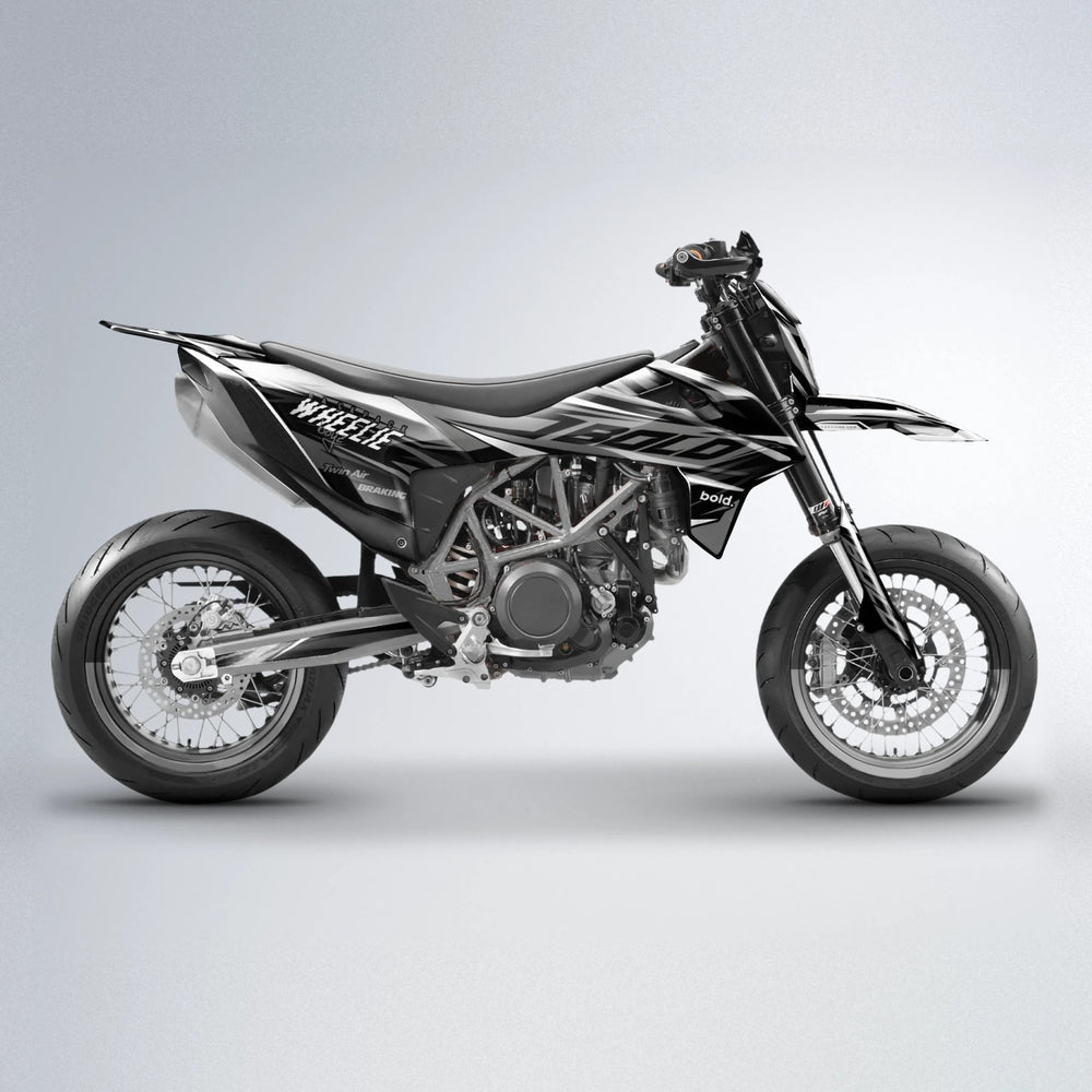 RETAIN KTM SMC 690 supermoto graphics kit in White