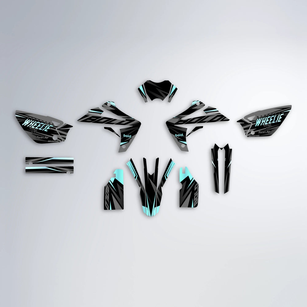 RETAIN Rieju MRT graphics kit parts layout in Mint