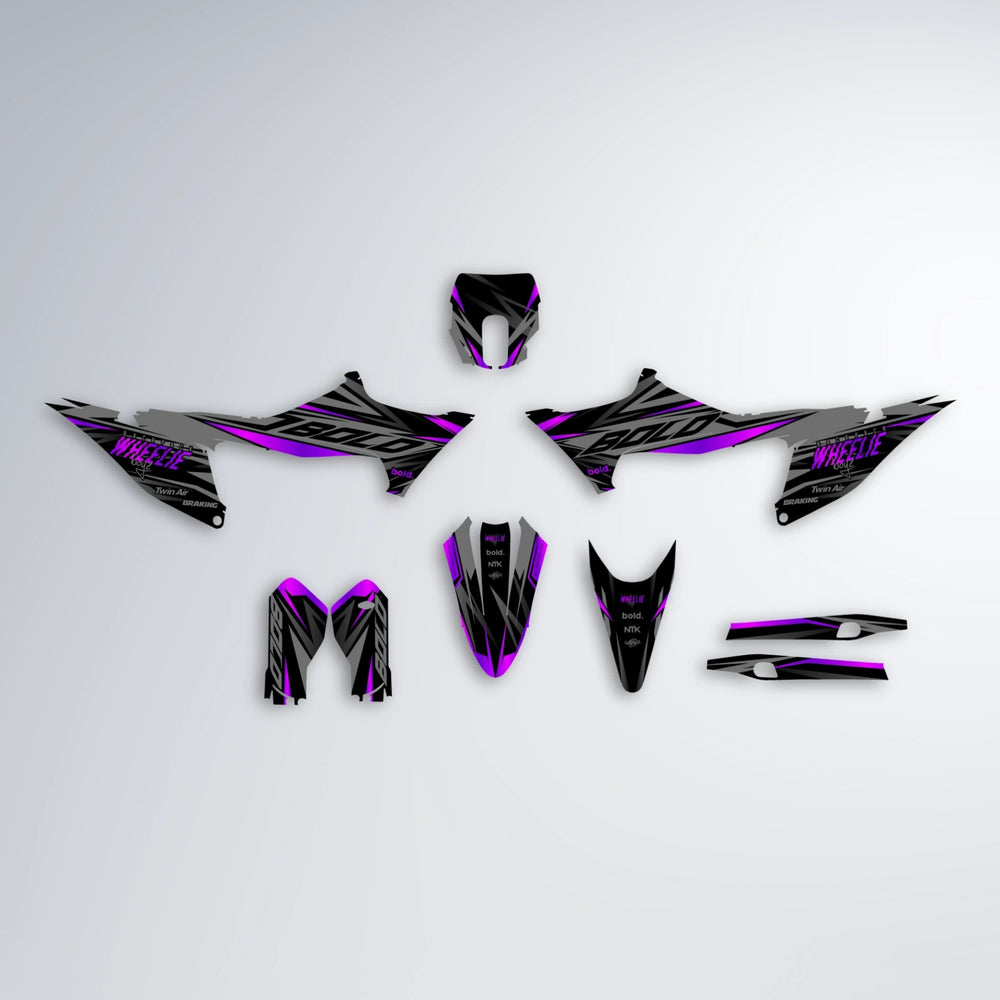 RETAIN Stark Varg MX graphics kit parts layout in Custom Colour