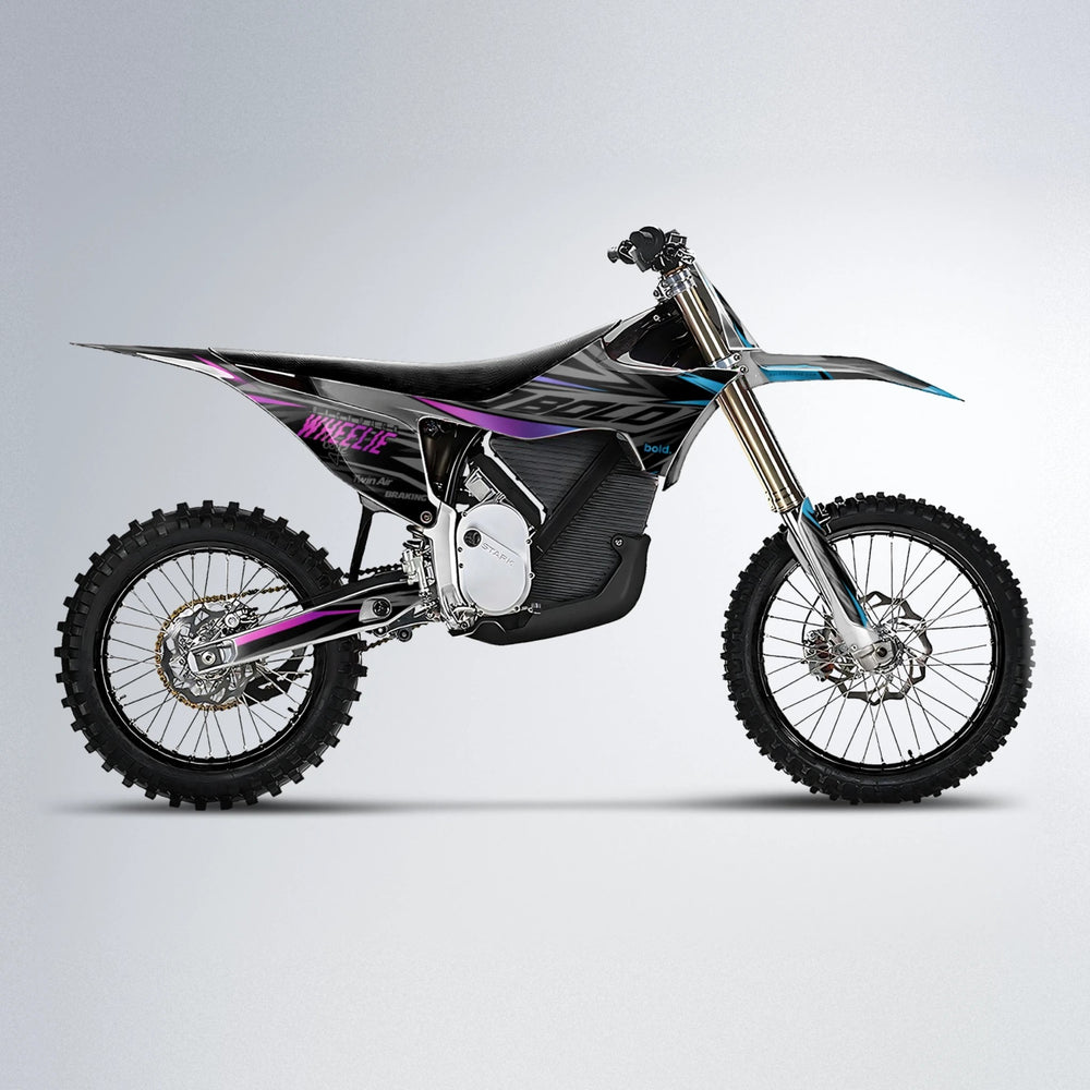 RETAIN Stark Varg MX motocross graphics kit in Pink & Light Blue