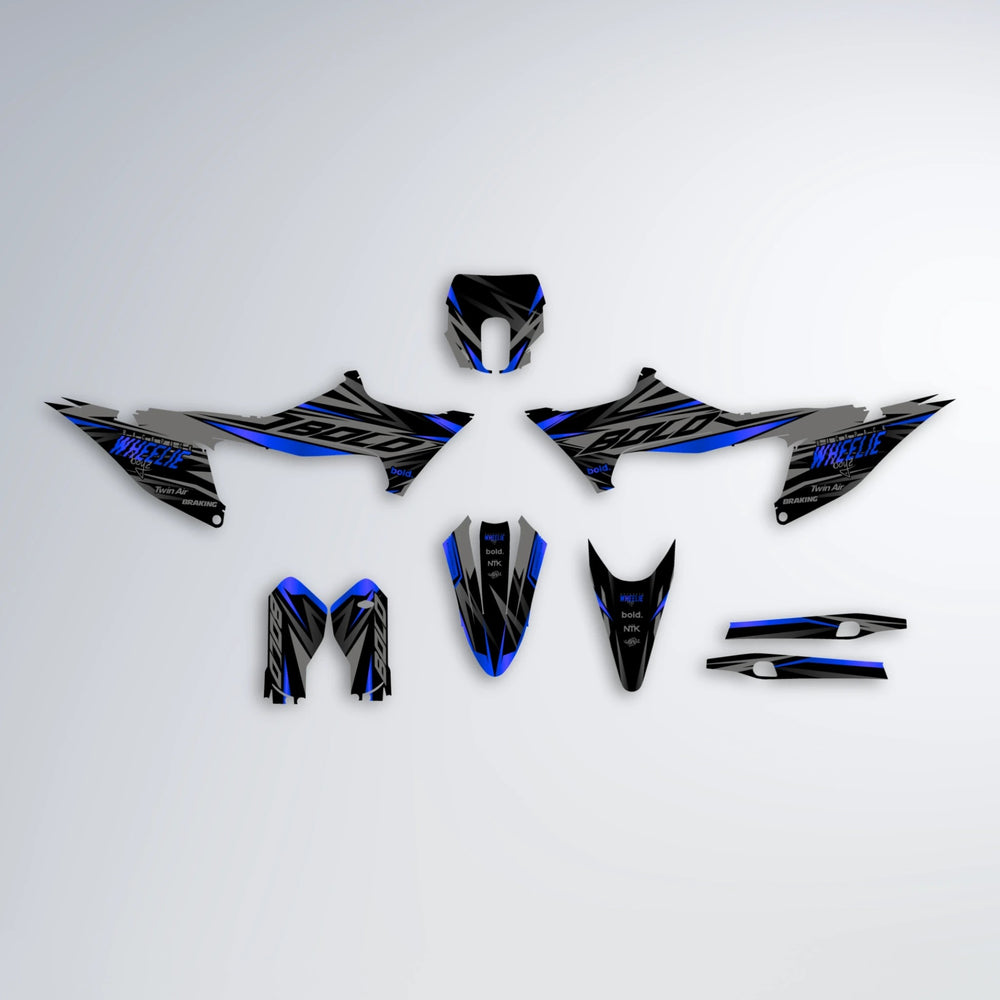 RETAIN Stark Varg SM graphics kit parts layout in Blue