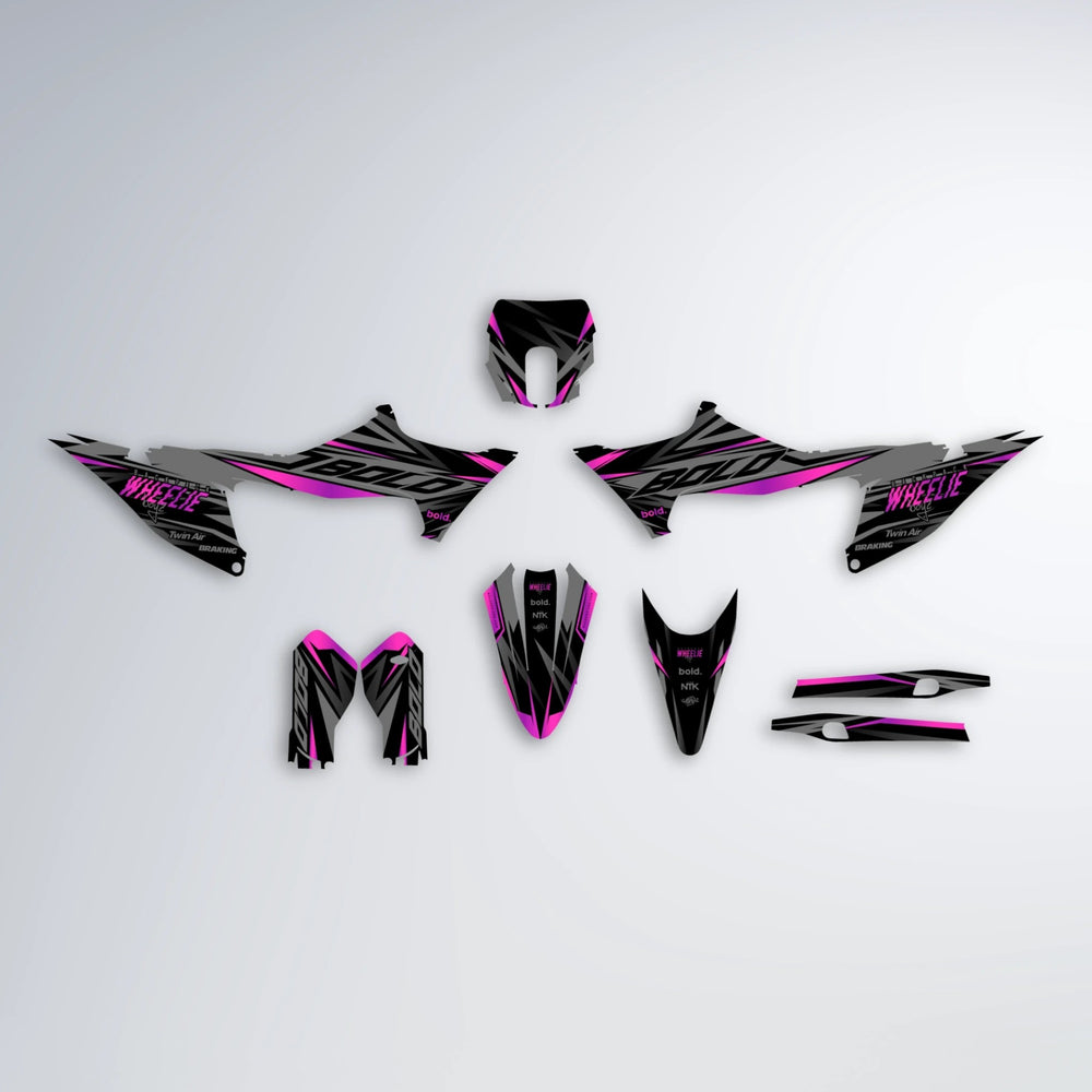 RETAIN Stark Varg SM graphics kit parts layout in Pink