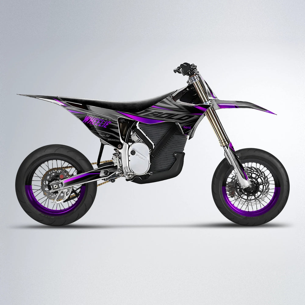 RETAIN Stark Varg SM supermoto graphics kit in Purple