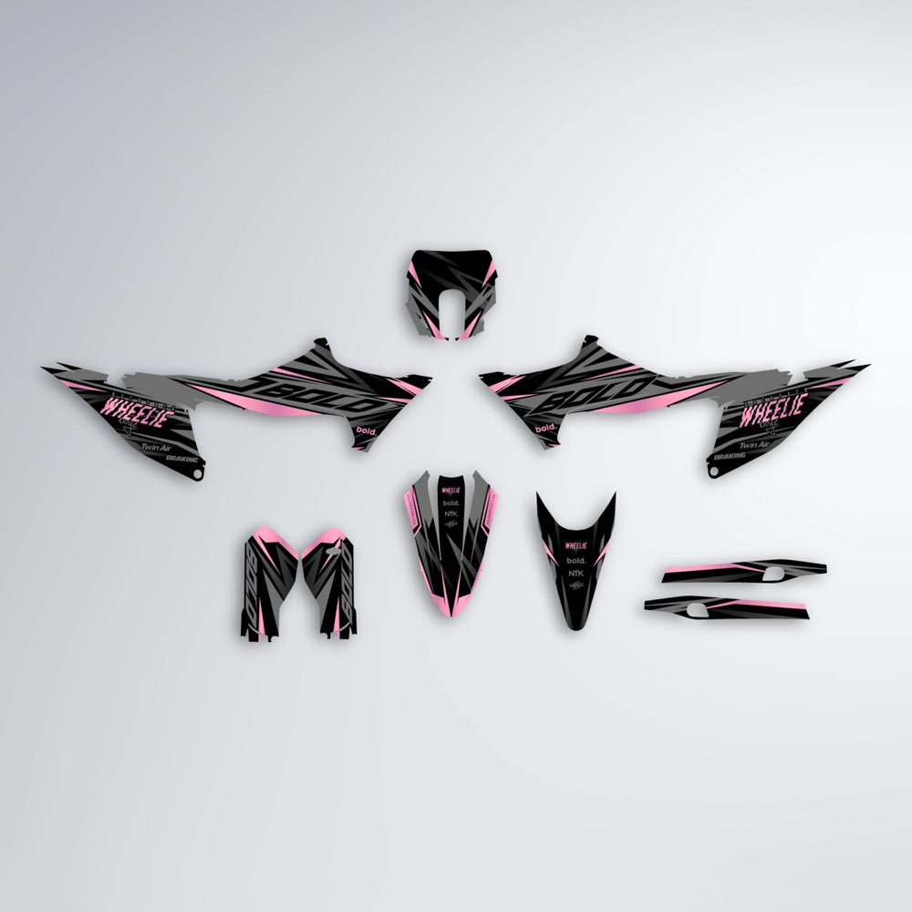 RETAIN Stark Varg SM graphics kit parts layout in Sakura Pink