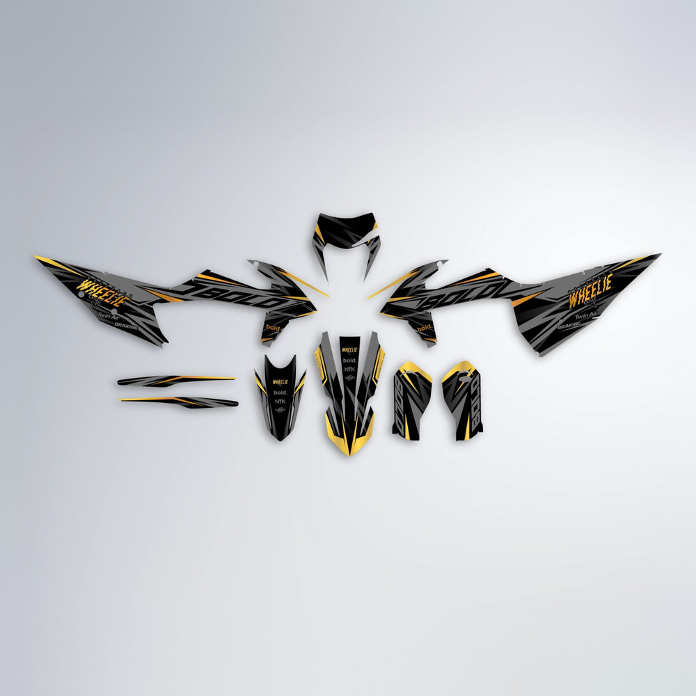 RETAIN graphics kit parts layout in Gold Chrome