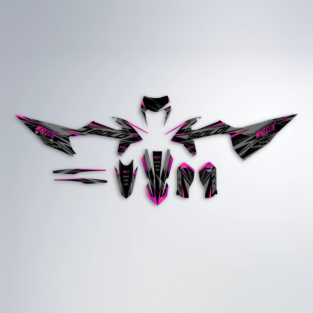 RETAIN graphics kit parts layout in Pink