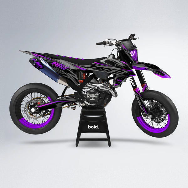 RETAIN supermoto graphics kit in Purple