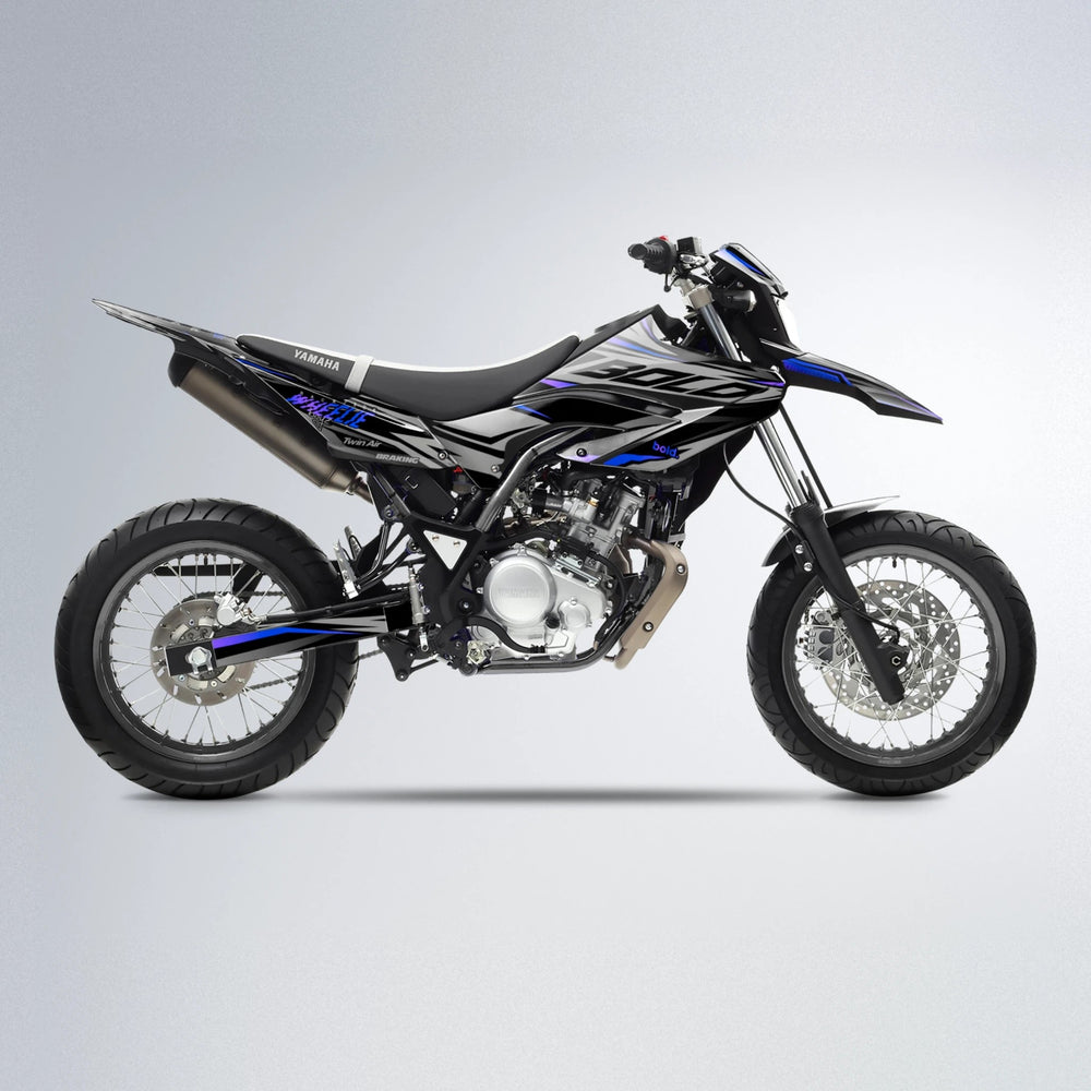 RETAIN Yamaha WR 125X supermoto graphics kit in Blue