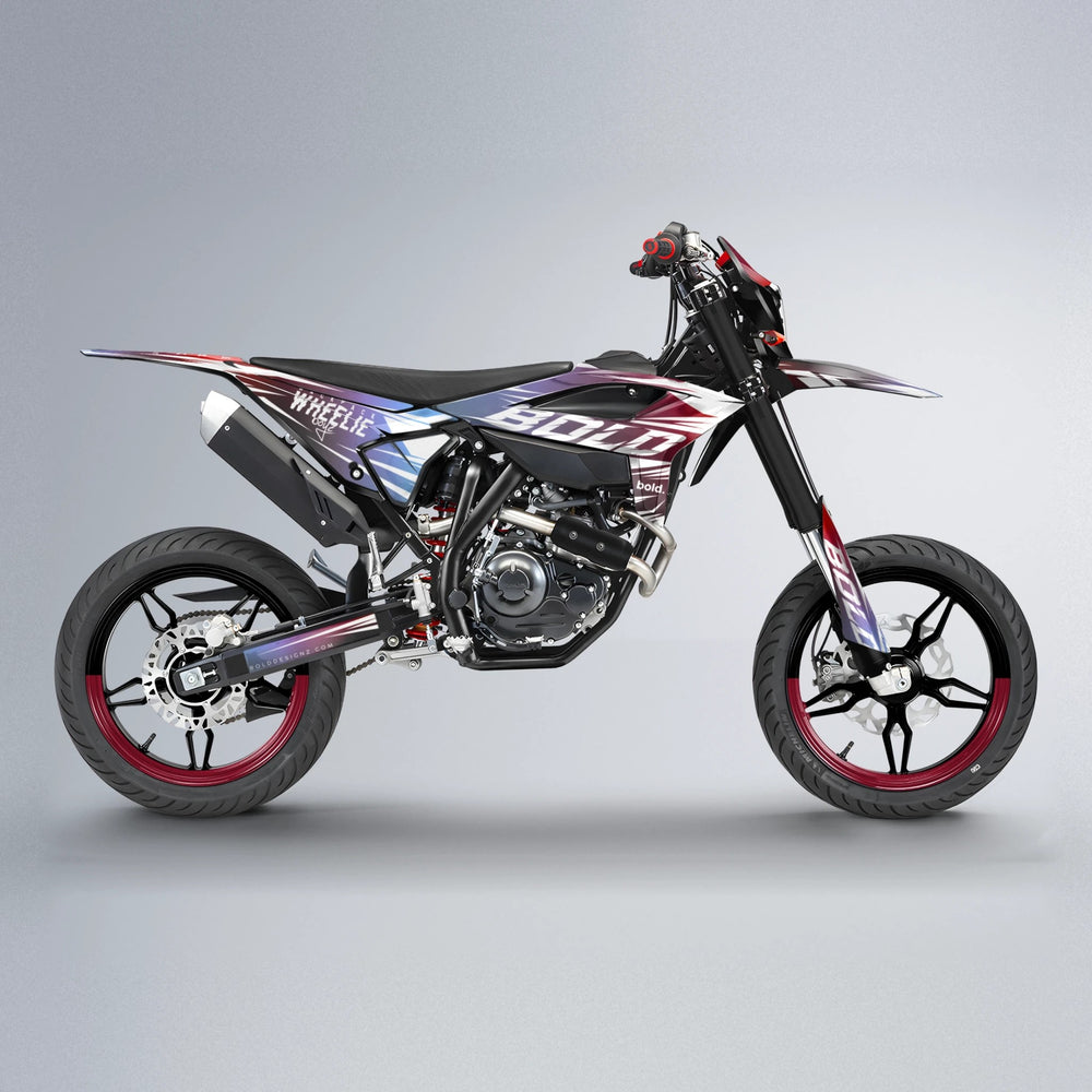 RETRO Beta supermoto graphics kit in Black & Red