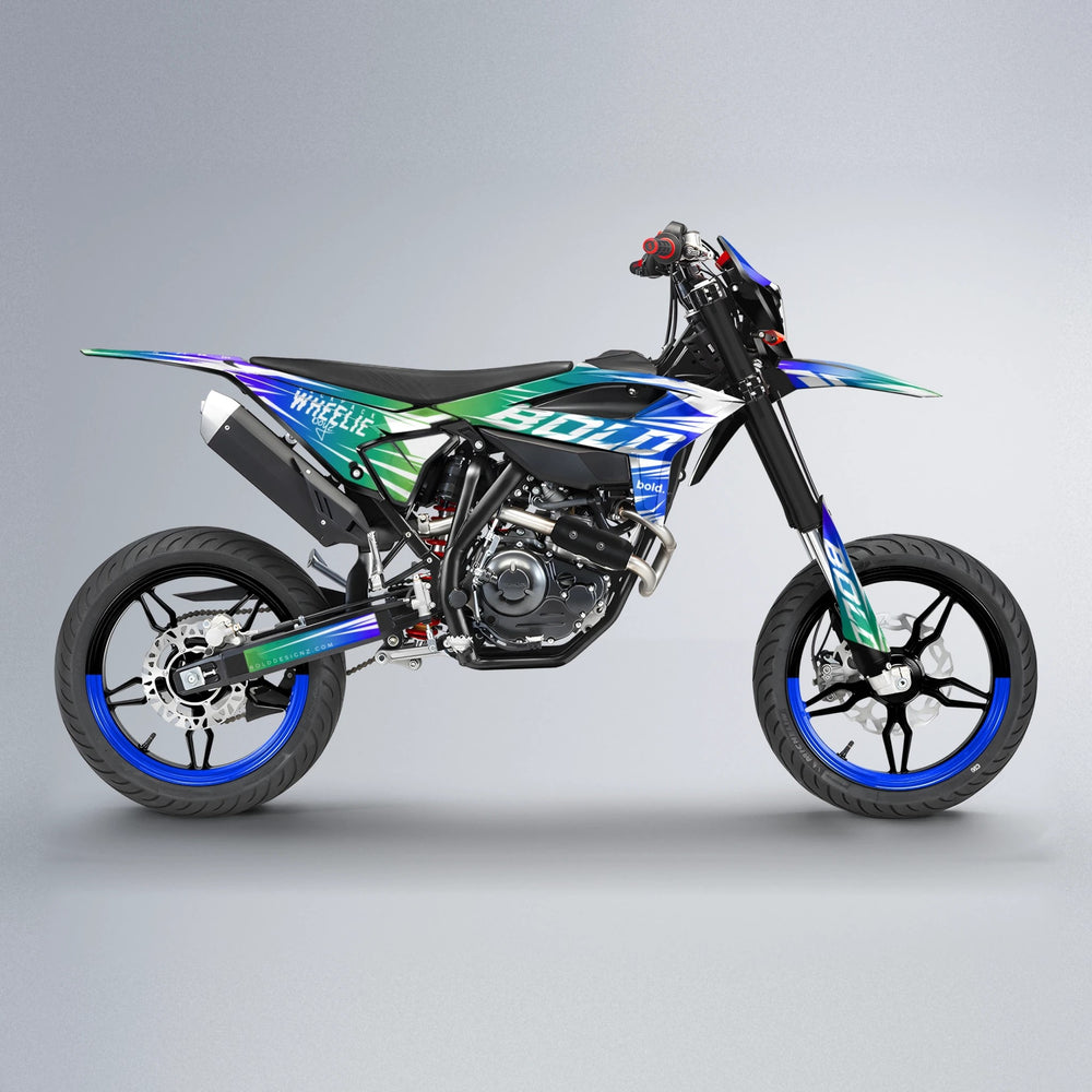RETRO Beta supermoto graphics kit in Blue