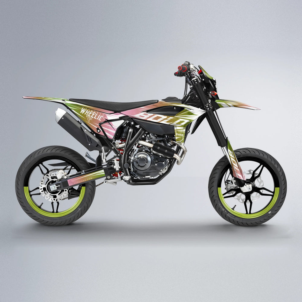 RETRO Beta supermoto graphics kit in Olive