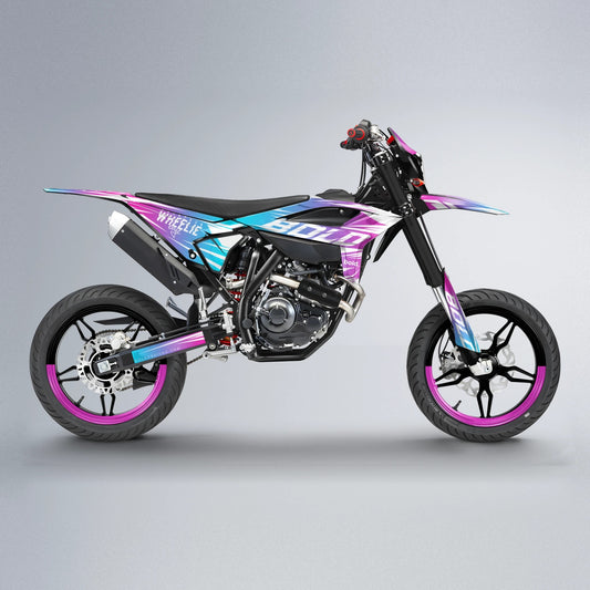 RETRO Beta supermoto graphics kit in Pink
