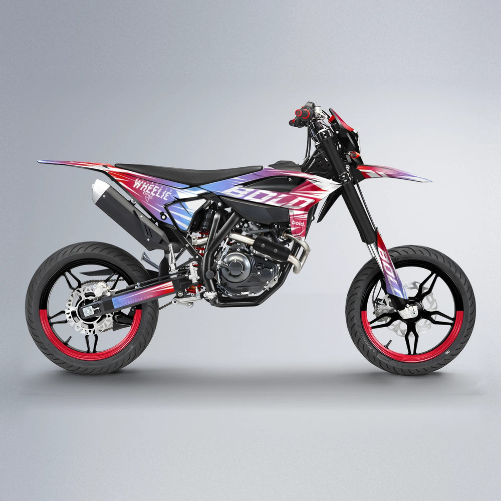 RETRO Beta supermoto graphics kit in Red