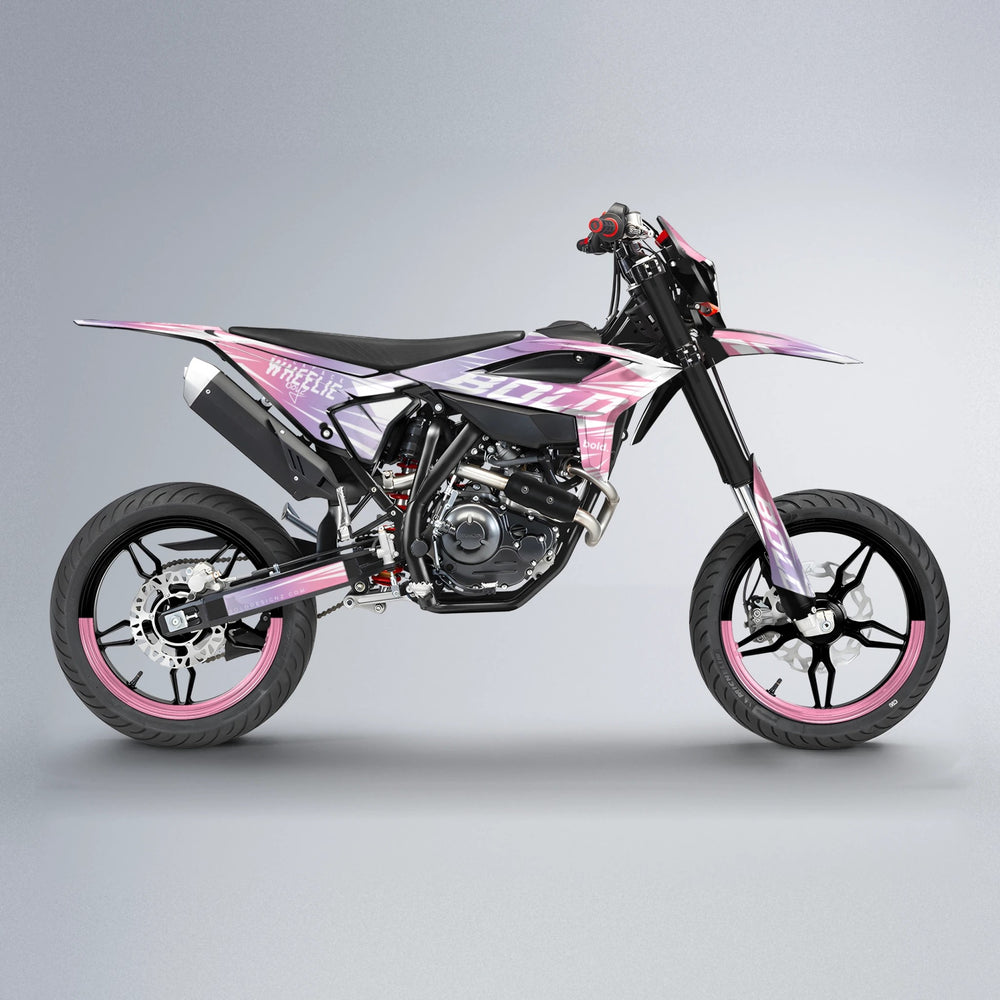 RETRO Beta supermoto graphics kit in Sakura Pink