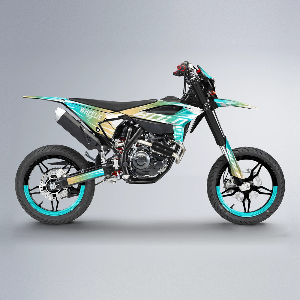 RETRO Beta supermoto graphics kit in Teal