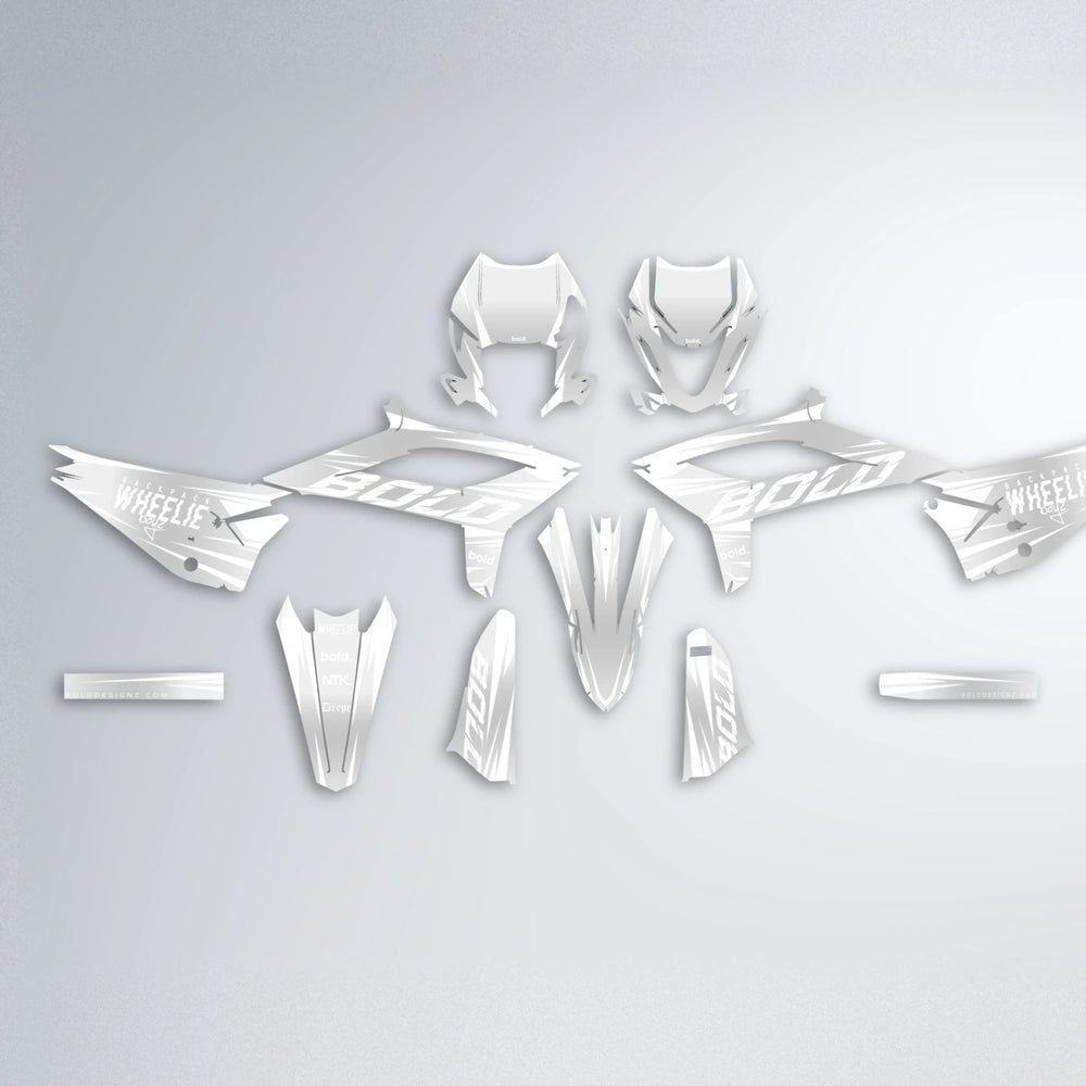 RETRO Beta graphics kit parts layout in White
