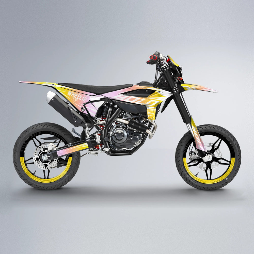 RETRO Beta supermoto graphics kit in Yellow