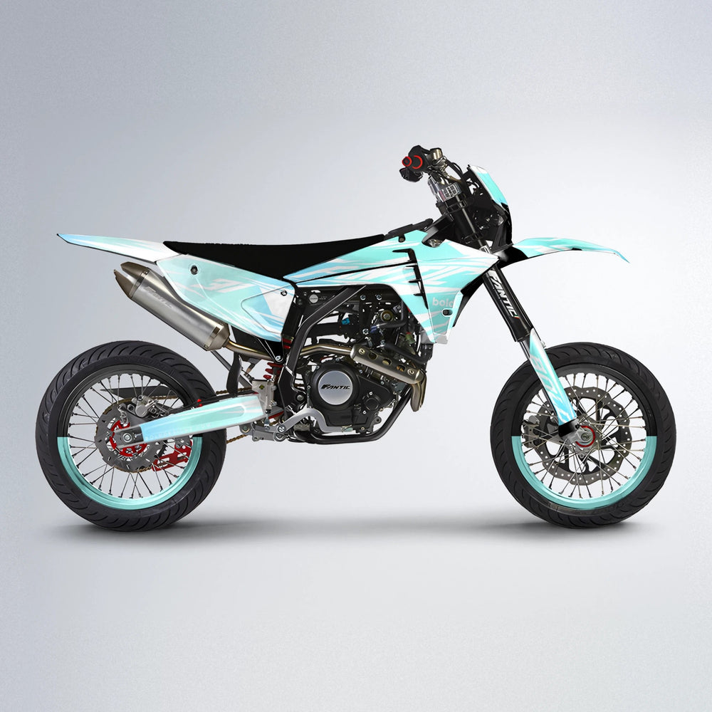 RETRO Fantic supermoto graphics kit in Mint