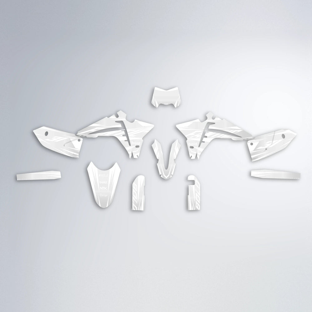RETRO Fantic graphics kit parts layout in White