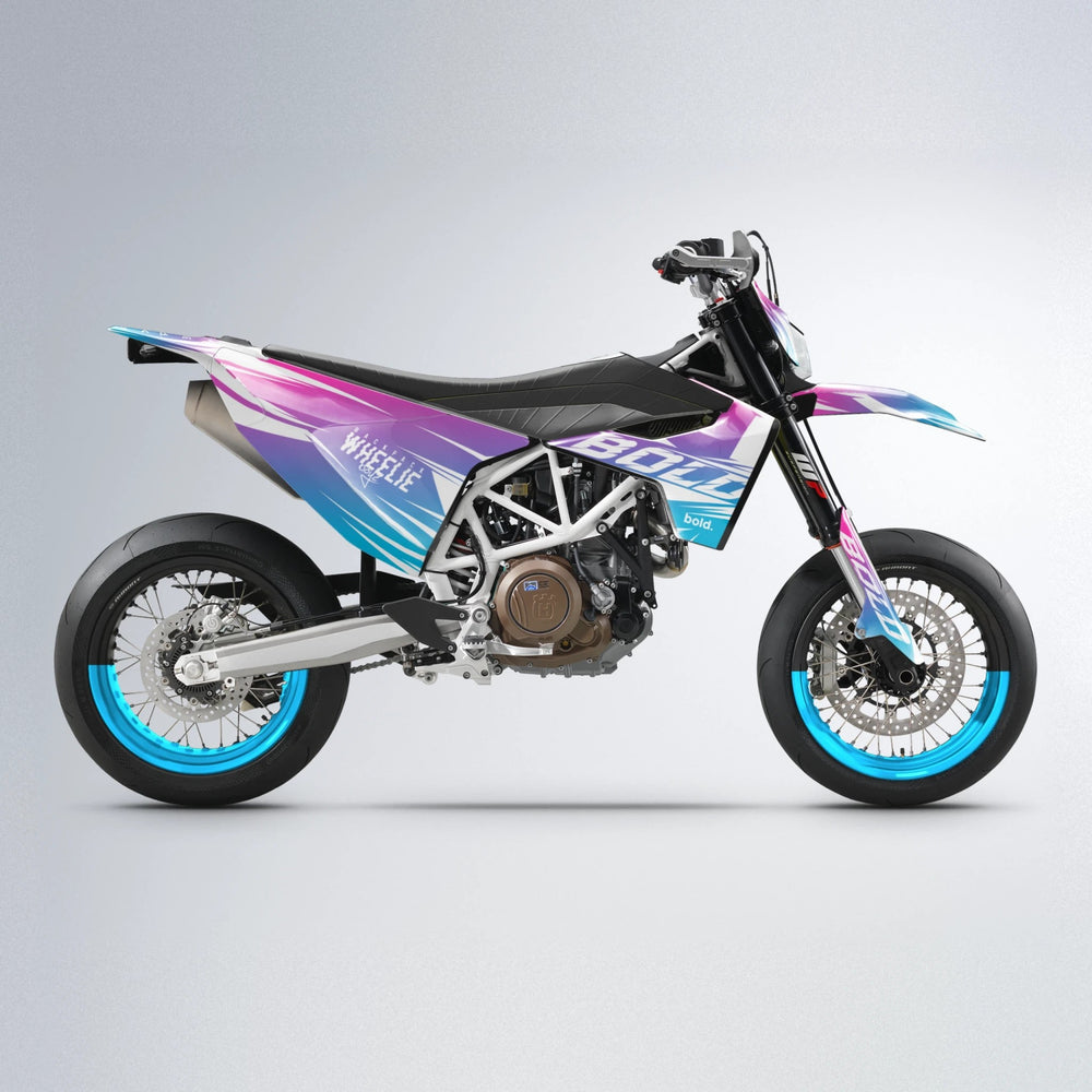 RETRO Husqvarna 701 supermoto graphics kit in Custom Colour