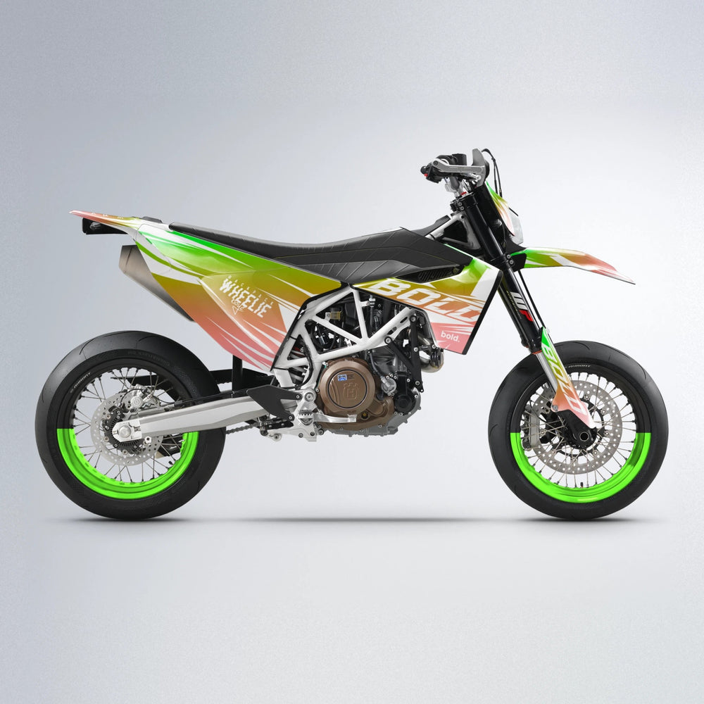 RETRO Husqvarna 701 supermoto graphics kit in Green