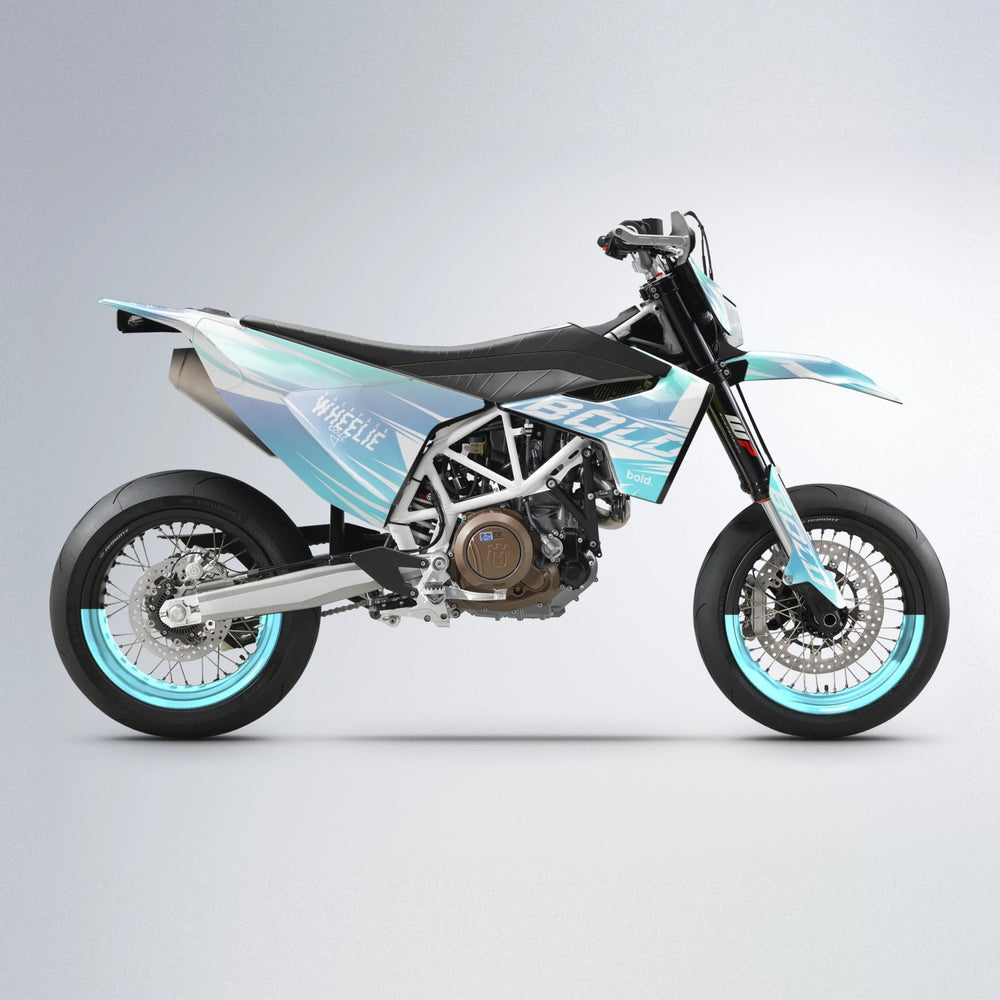 RETRO Husqvarna 701 supermoto graphics kit in Mint