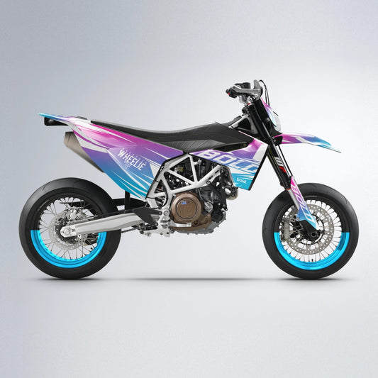 RETRO Husqvarna 701 supermoto graphics kit in Pink