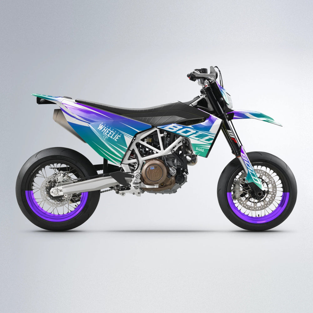 RETRO Husqvarna 701 supermoto graphics kit in Purple