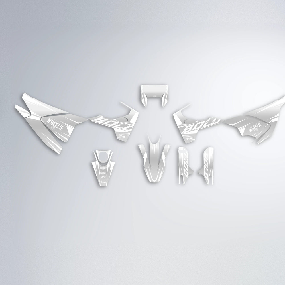 RETRO Husqvarna 701 graphics kit parts layout in White