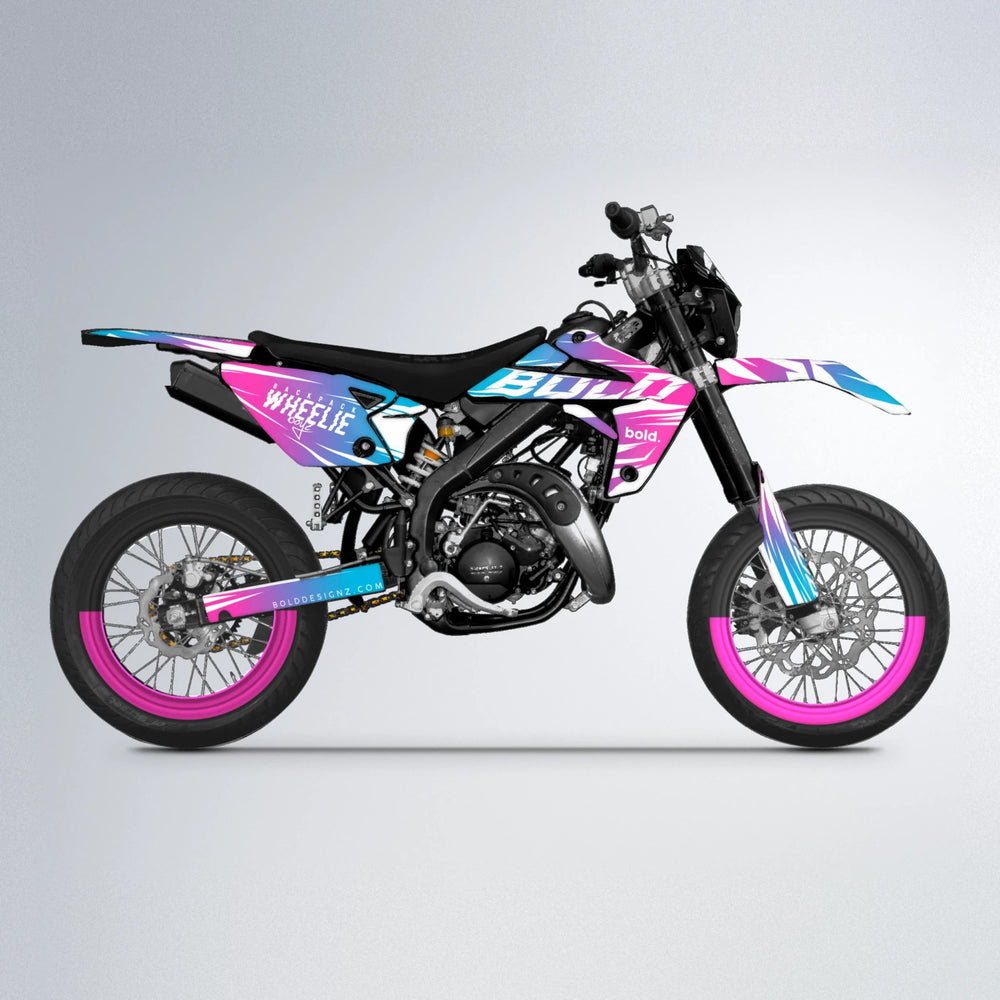 RETRO Rieju MRT supermoto graphics kit in Custom Colour