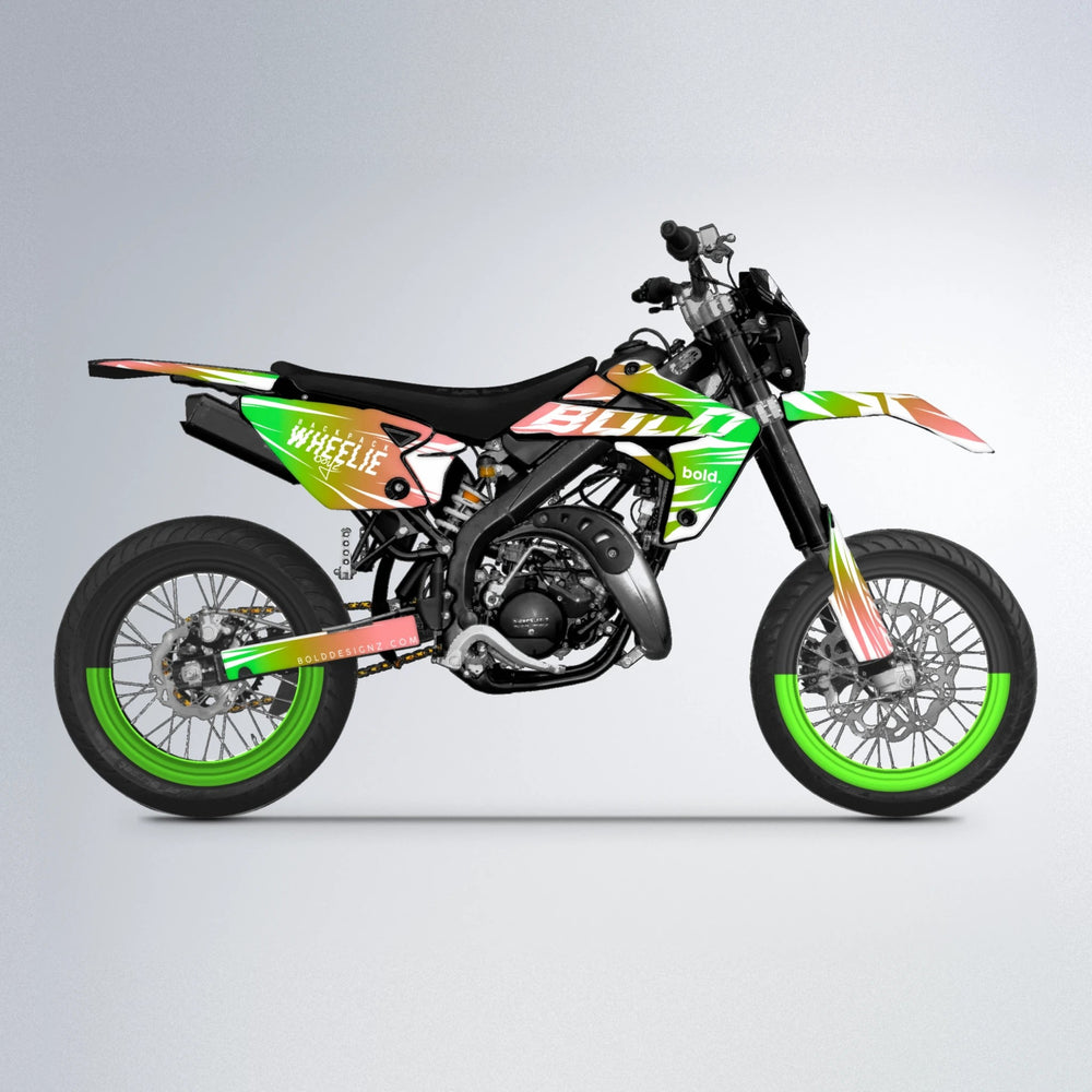 RETRO Rieju MRT supermoto graphics kit in Green