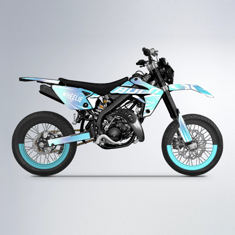 RETRO Rieju MRT supermoto graphics kit in Mint