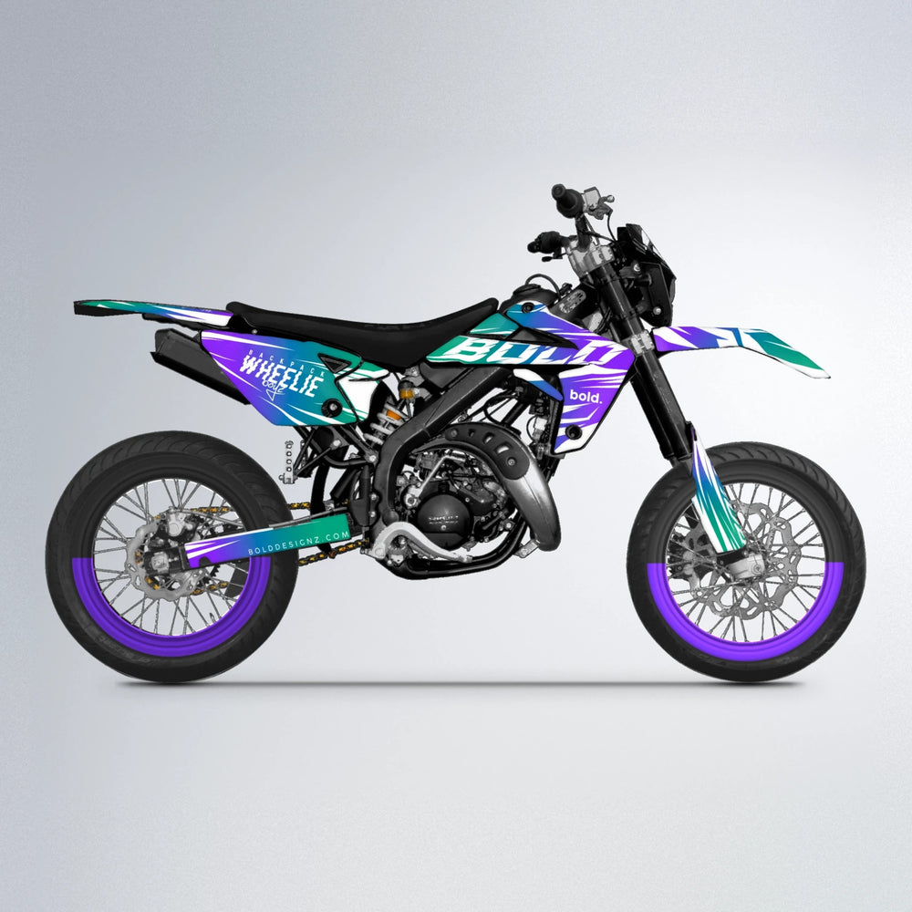 RETRO Rieju MRT supermoto graphics kit in Purple