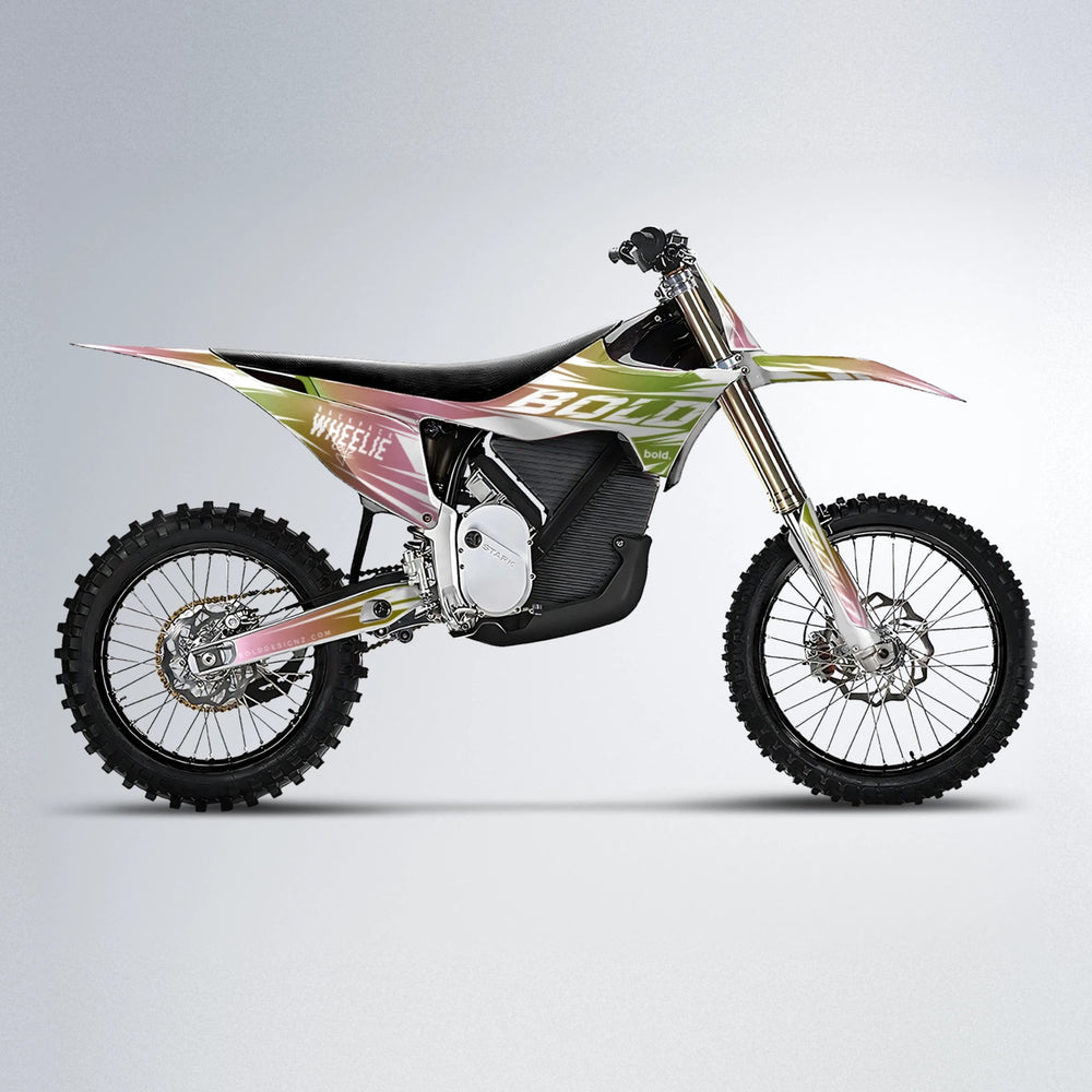 RETRO Stark Varg MX motocross graphics kit in Olive