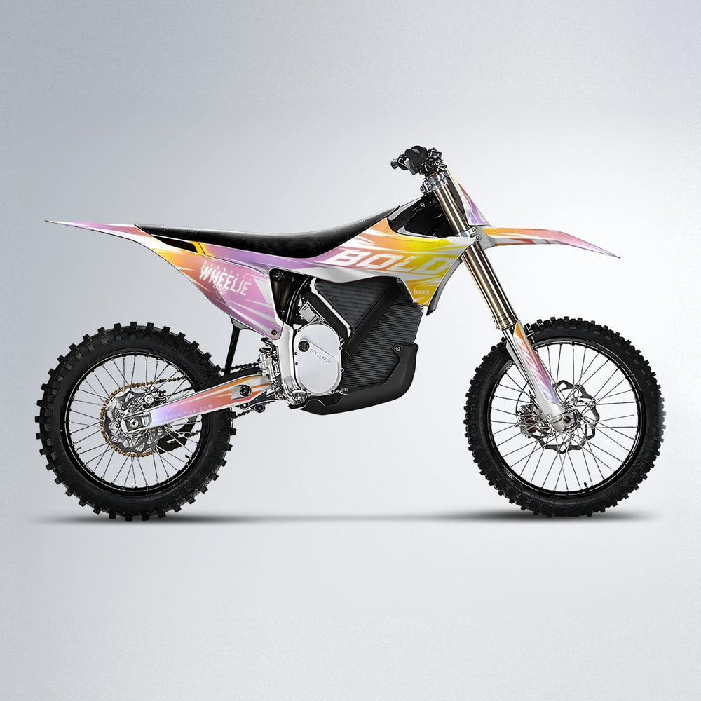 RETRO Stark Varg MX motocross graphics kit in Orange & Yellow