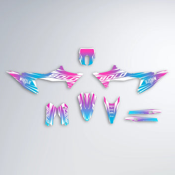 RETRO Stark Varg MX graphics kit parts layout in Pink