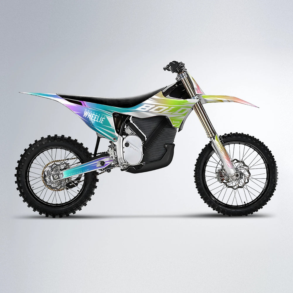 RETRO Stark Varg MX motocross graphics kit in Purple & Yellow