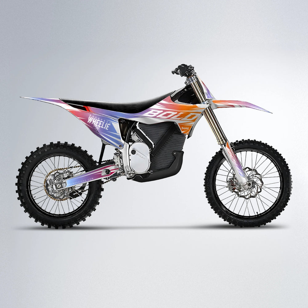 RETRO Stark Varg MX motocross graphics kit in Red & Orange