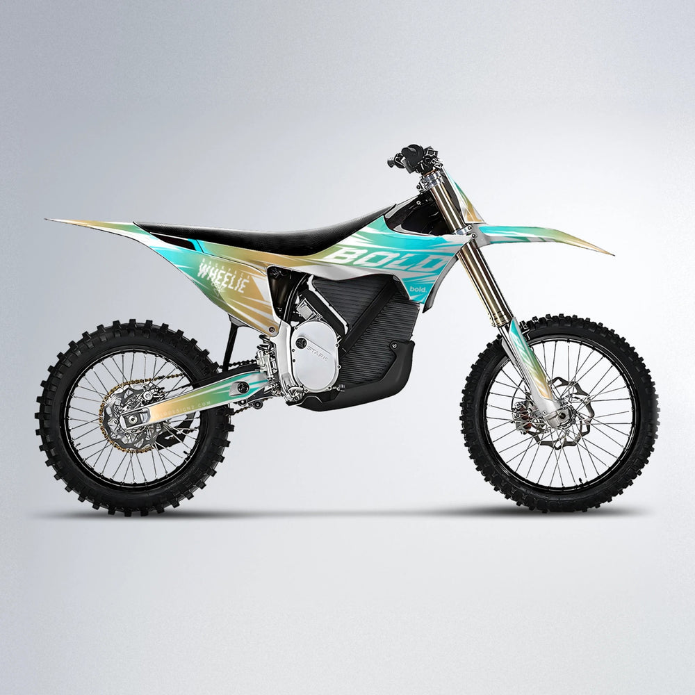 RETRO Stark Varg MX motocross graphics kit in Teal