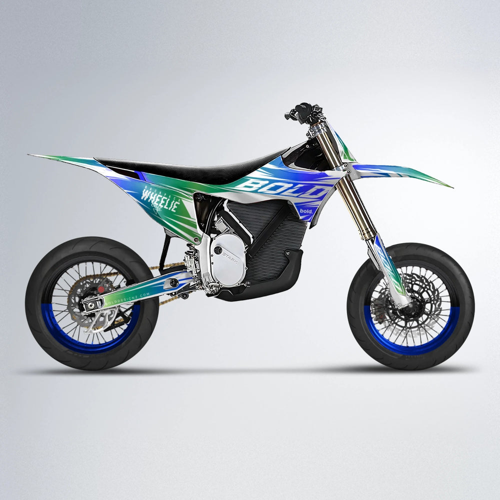 RETRO Stark Varg SM supermoto graphics kit in Blue