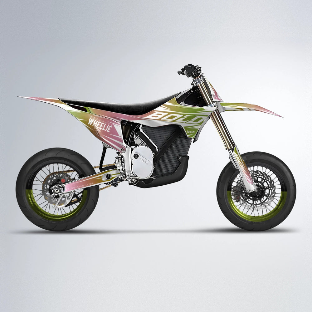 RETRO Stark Varg SM supermoto graphics kit in Olive