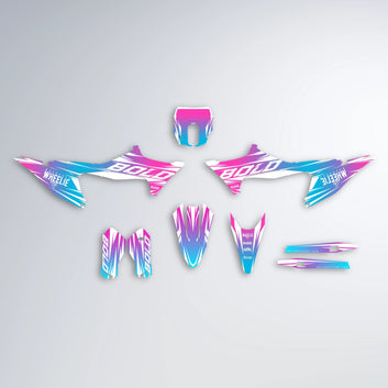 RETRO Stark Varg SM graphics kit parts layout in Pink