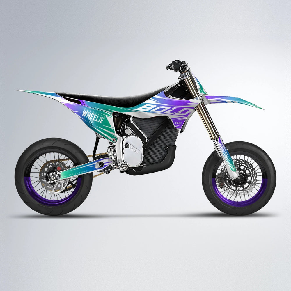 RETRO Stark Varg SM supermoto graphics kit in Purple