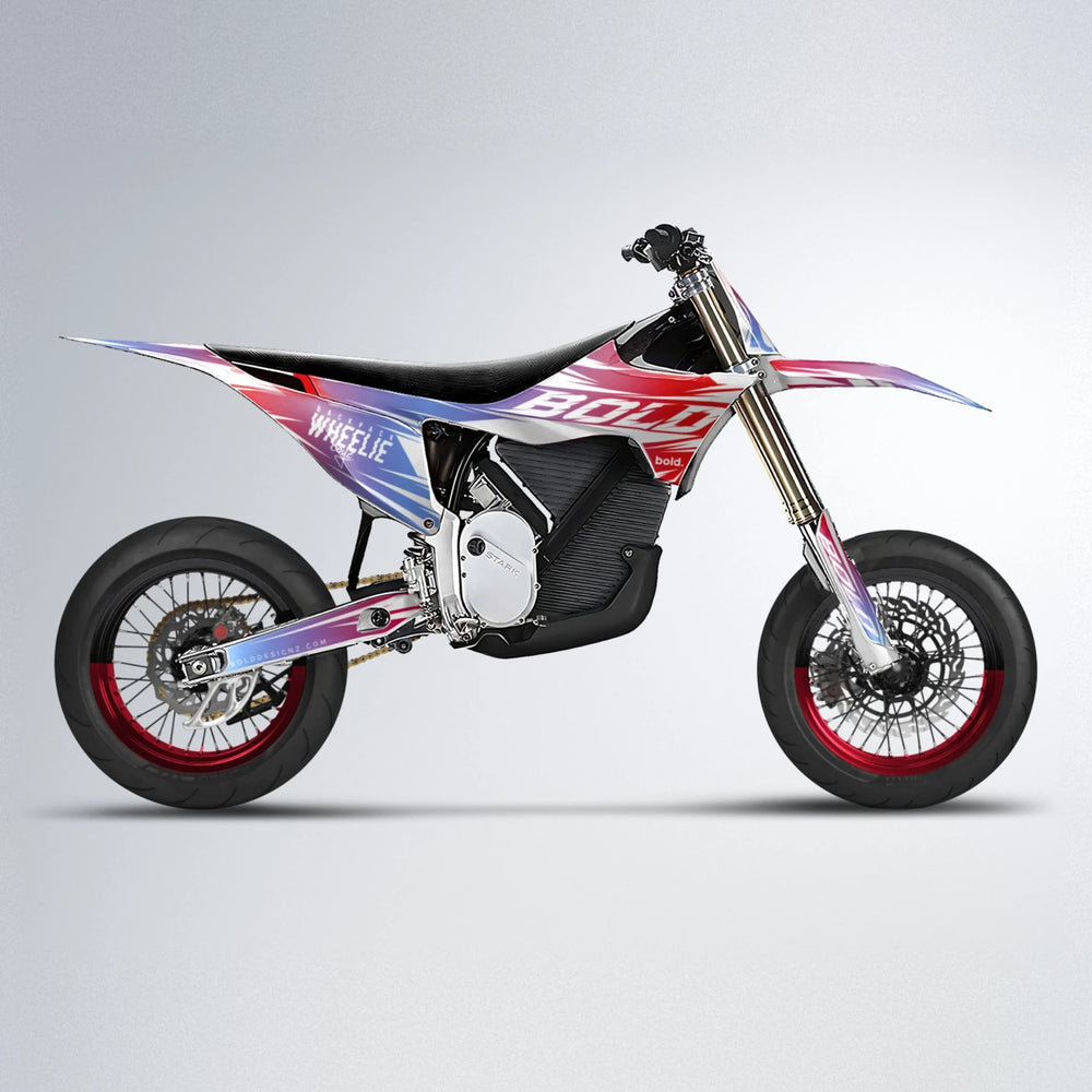 RETRO Stark Varg SM supermoto graphics kit in Red
