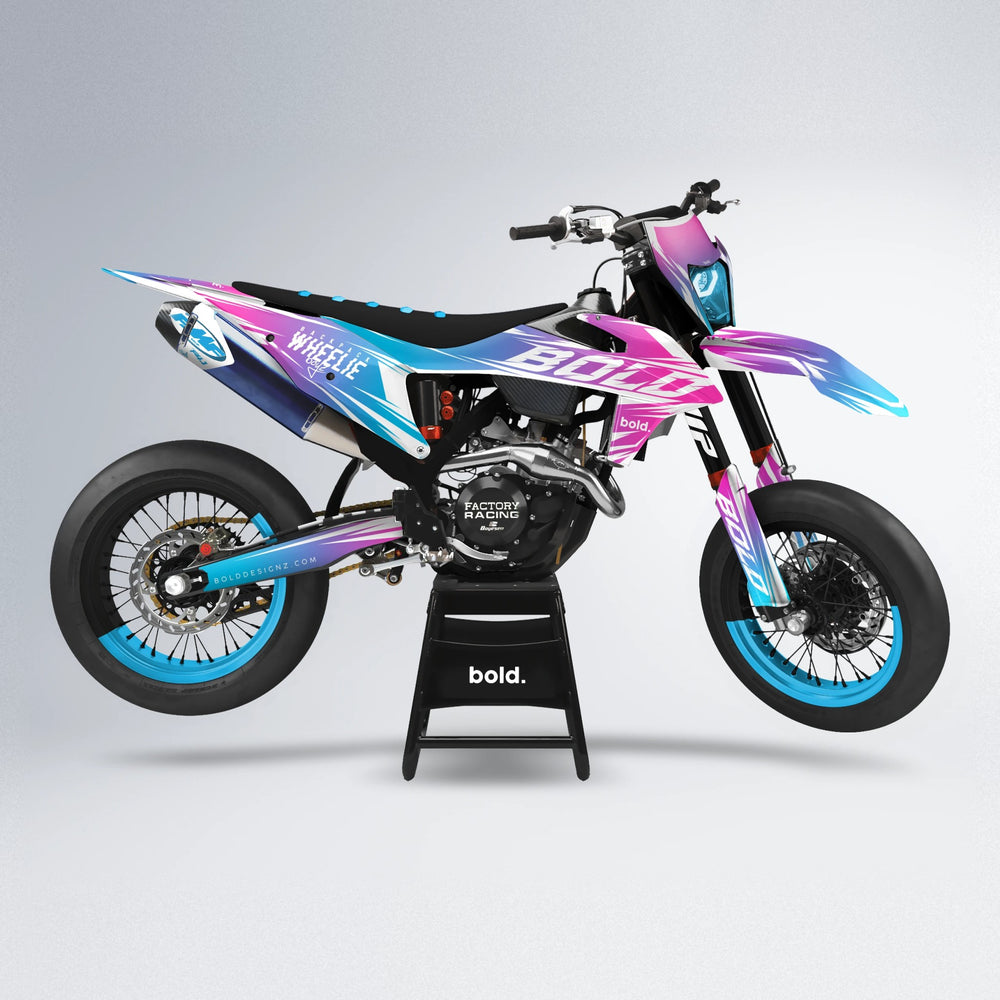 RETRO supermoto graphics kit in Custom Colour
